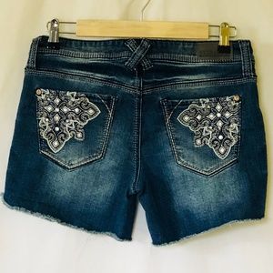 Hydraulic Bailey Low Rise Cut Off Jeweled Shorts